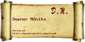 Depner Mónika névjegykártya